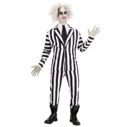 Beetlejuice Black and White Zebra Stripes Suit